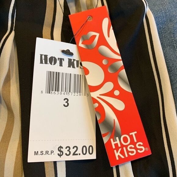 Hot Kiss Striped Tie Front Shorts - Picture 4 of 6